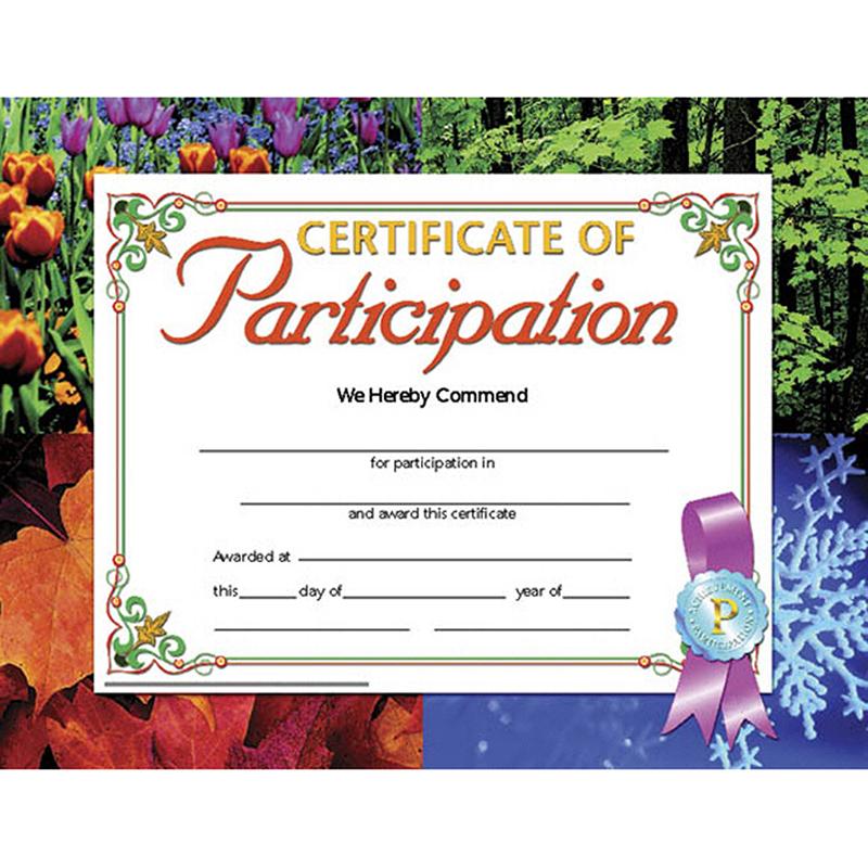 Certificate of Participation, 30/pkg