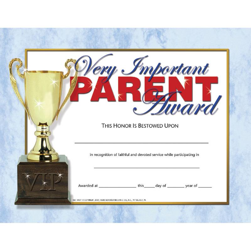 Very Important Parent Award, 8-1/2