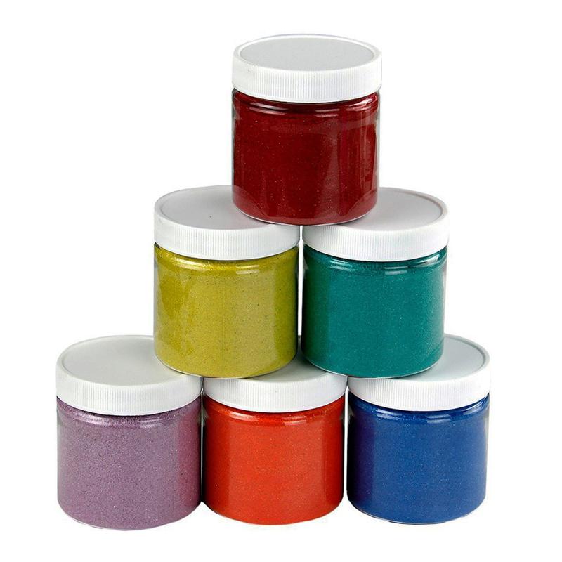  Colored Sand, 6 Oz.Jars, 6 Colors