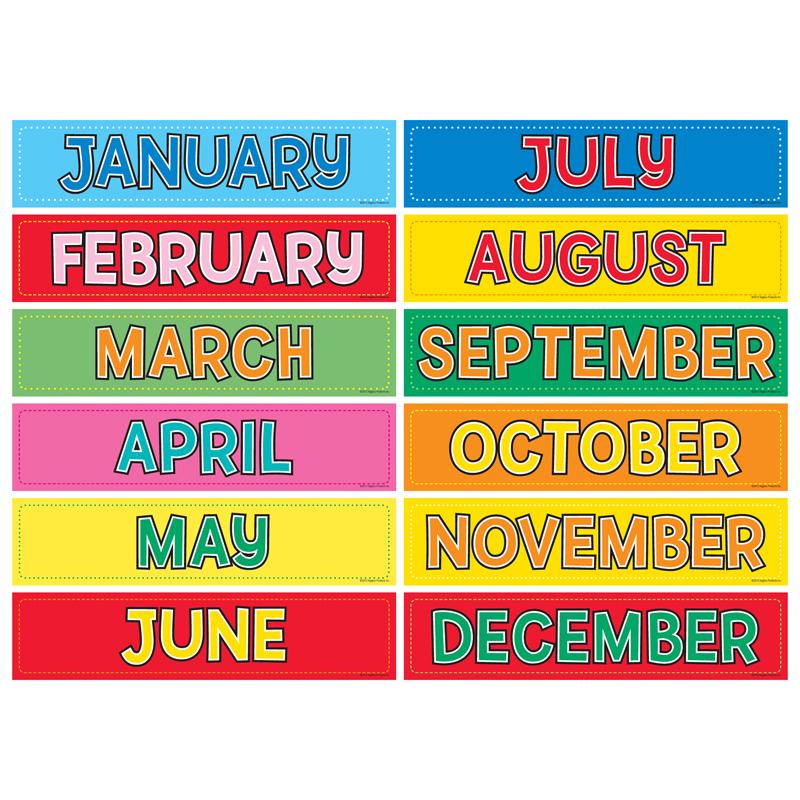 Monthly Calendar Cards, 12/pkg