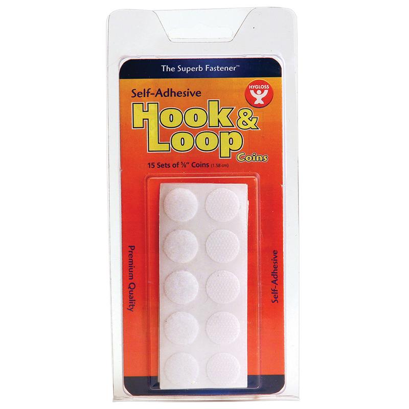 White Dots with Adhesive 0.78 Inch Diameter Hook and Loop Nylon Sticky Back Coins Adhesive Strips Fastener Round Tapes for Hanging Kids Crafts Adhoklop 400 Pcs 200 Pairs 