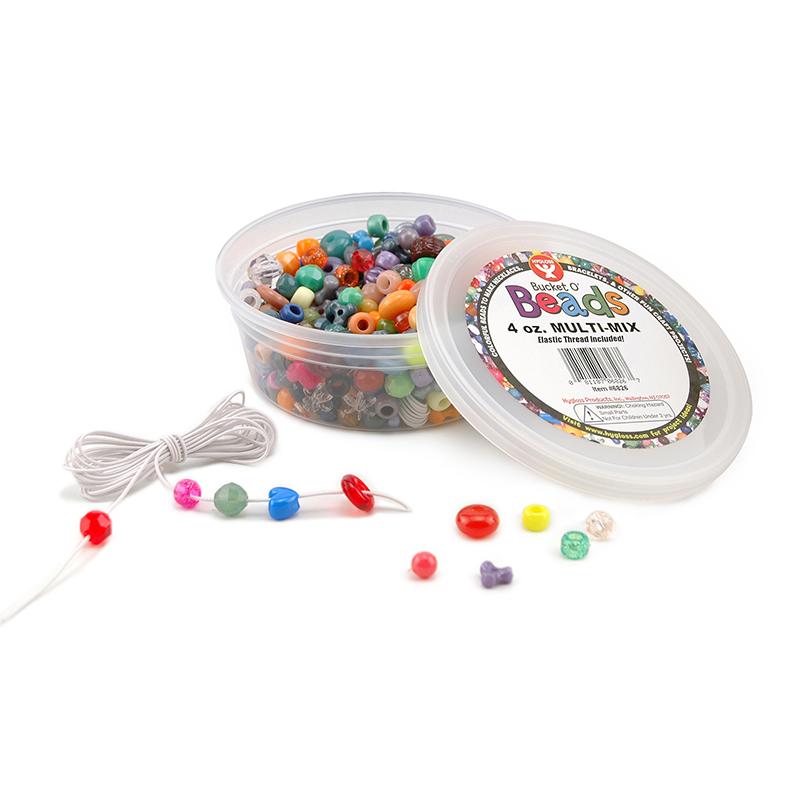 Bucket O' Beads, Multi-Mix, Assorted Sizes, 4 oz