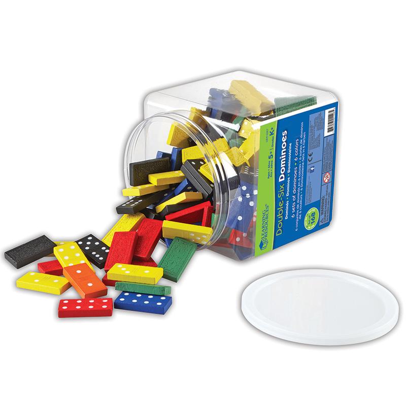  Double- Six Colored Dominoes In A Bucket, Set Of 168