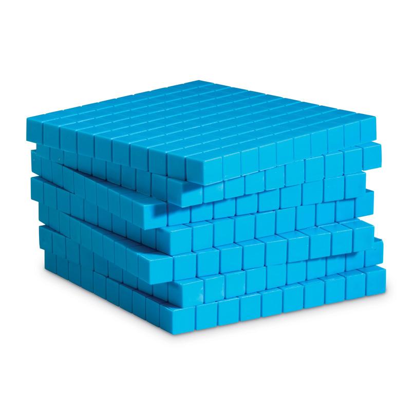 Blue Plastic Base Ten Flat Set, 10/pkg
