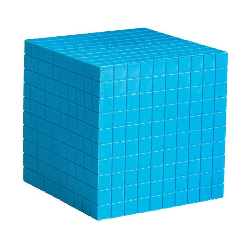 Blue Plastic Base Ten Cube, Single