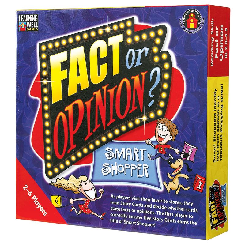 Fact or Opinion—Smart Shopper Game, Red Levels 2.0-3.5