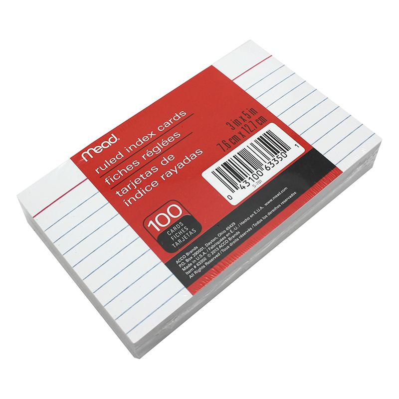 Index Cards, Ruled, 3