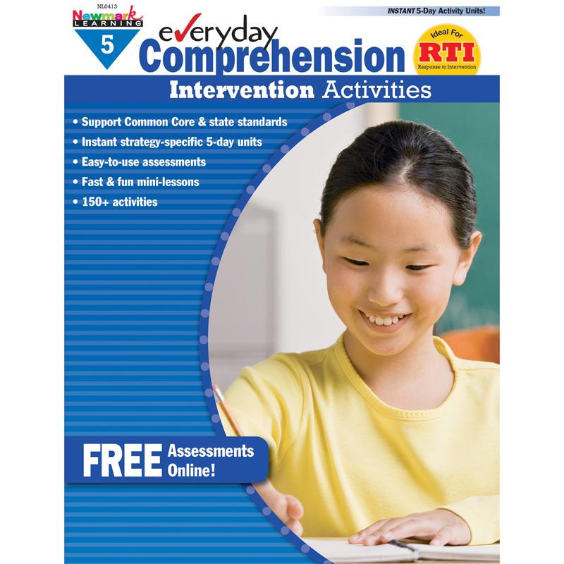 Everyday Comprehension Intervention Activities Book, Grade 5