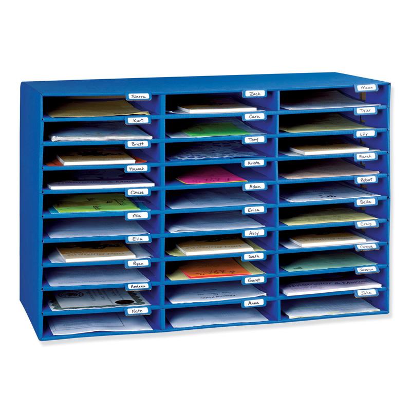 Classroom Keepers® Mailbox, 30-Slot, Blue, 21
