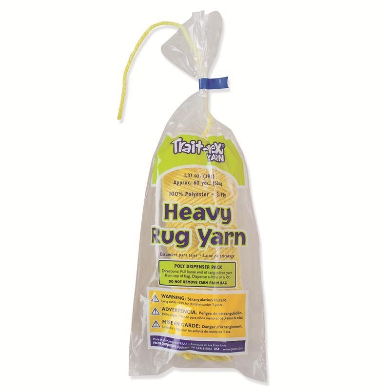 Heavy Rug Yarn, Yellow, 1.37 oz., 60 Yards