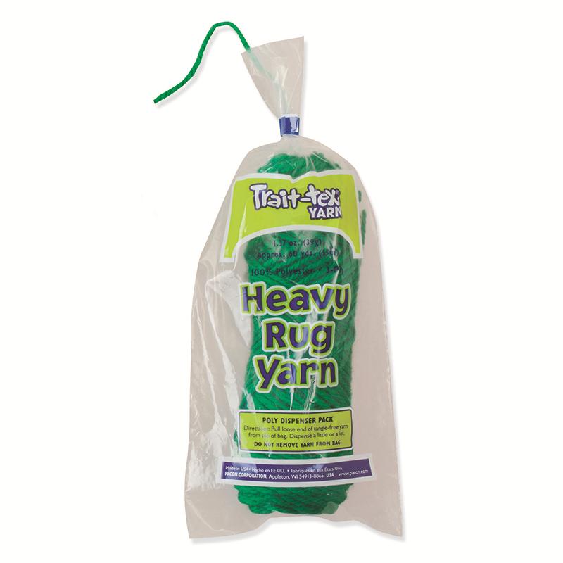  Heavy Rug Yarn, Holiday Green, 1.37 Oz., 60 Yards