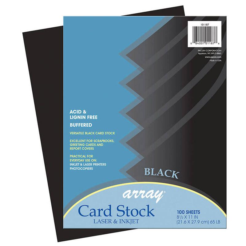  Card Stock, Classic Black, 8- 1/2 