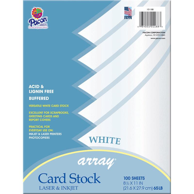  Card Stock, Classic White, 8- 1/2 