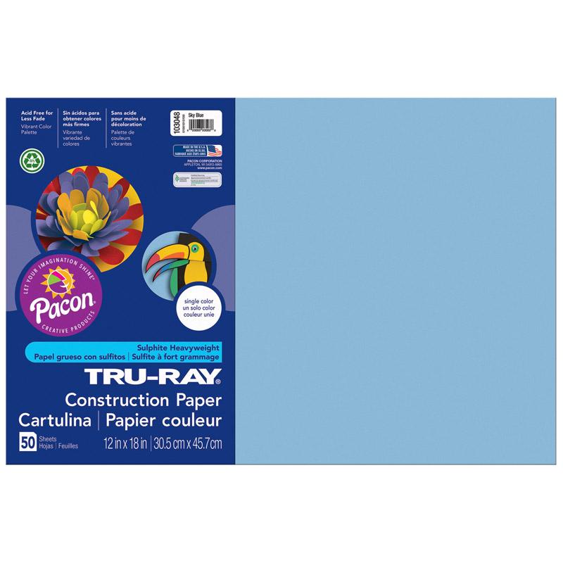 Tru-Ray P6589-4 Heavyweight Construction Paper Bulk Assortment 10