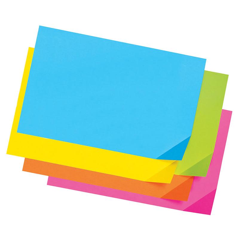 Super Bright Assorted Tagboard, 5 Super Bright Assorted Colors, 12