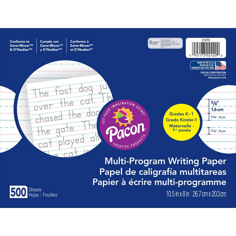 Multi-Program Handwriting Paper, 5/8