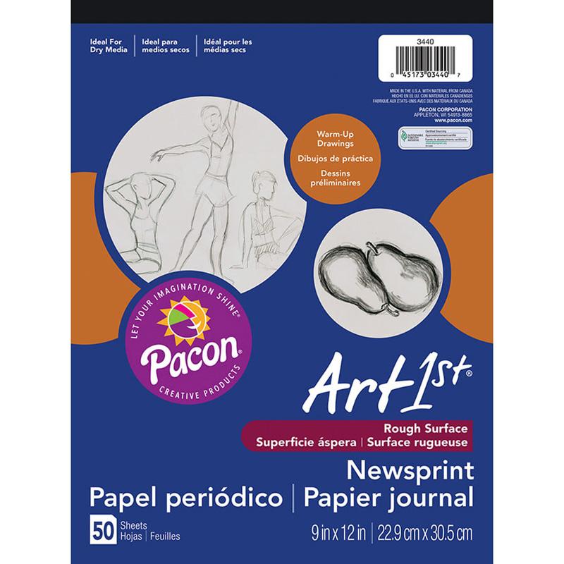 Art1st® Newsprint Pad, White, 9