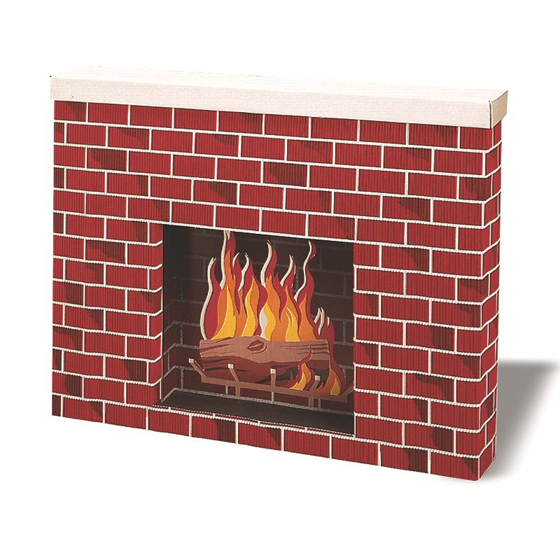 Corobuff® Corrugated Fireplace, Tu-Tone™ Brick, 30