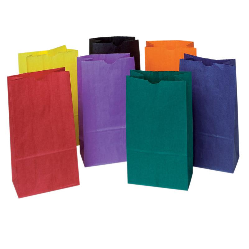  Rainbow & Reg ; Kraft Bag, Assorted Bright Colors, 6 