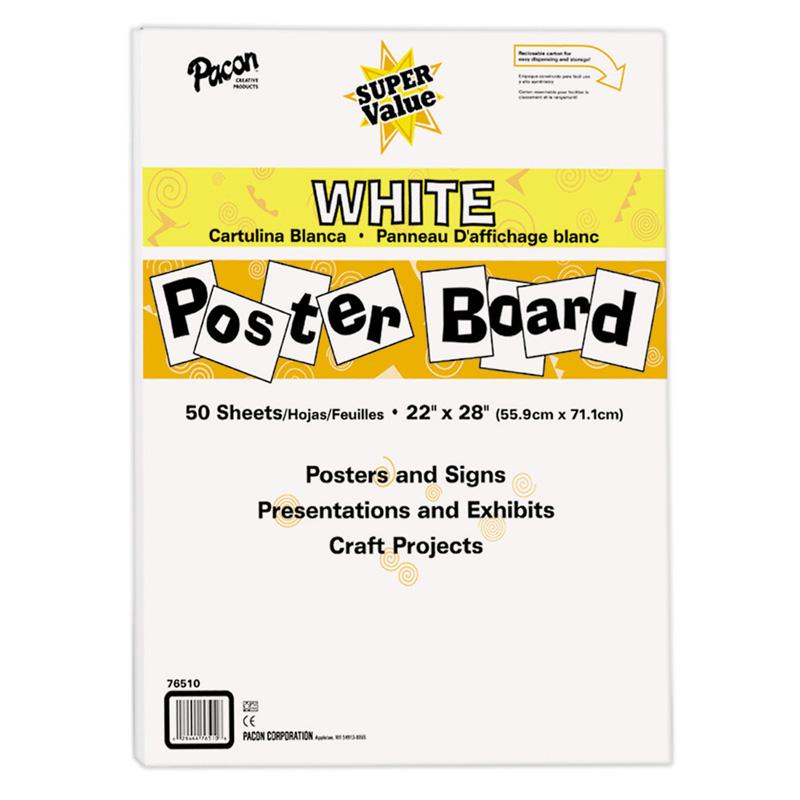 Super Value Poster Board, White, 22