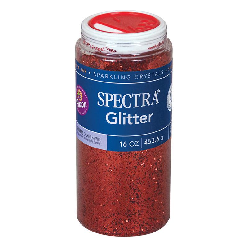 Glitter, Red, 1 lb., 1 Jar