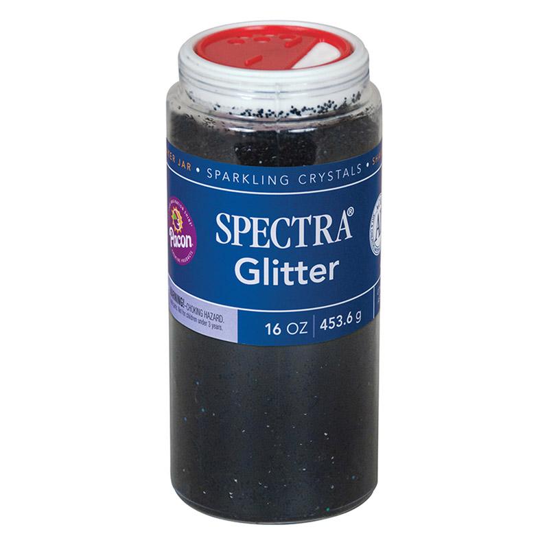 Glitter, Black, 1 lb., 1 Jar