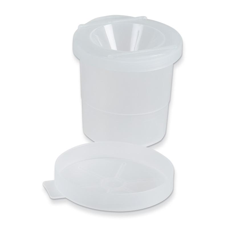 No Spill Paint Cups, Round, Translucent Lid, 3