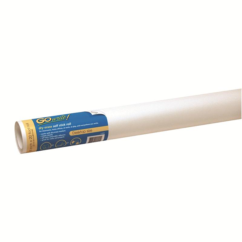 Dry Erase Roll, Self-Adhesive, White, 18
