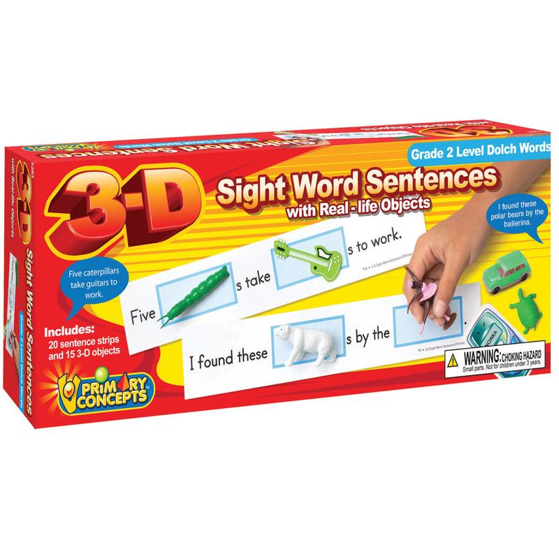  3- D Sight Word Sentences, Grade 2 Level Dolch Words