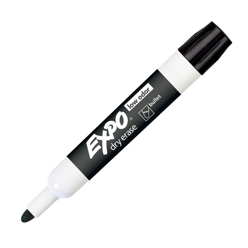 Expo Dry Erase Markers Bullet Tip Black
