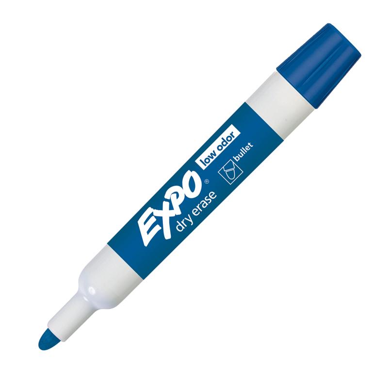 Expo Dry Erase Markers Bullet Tip Blue