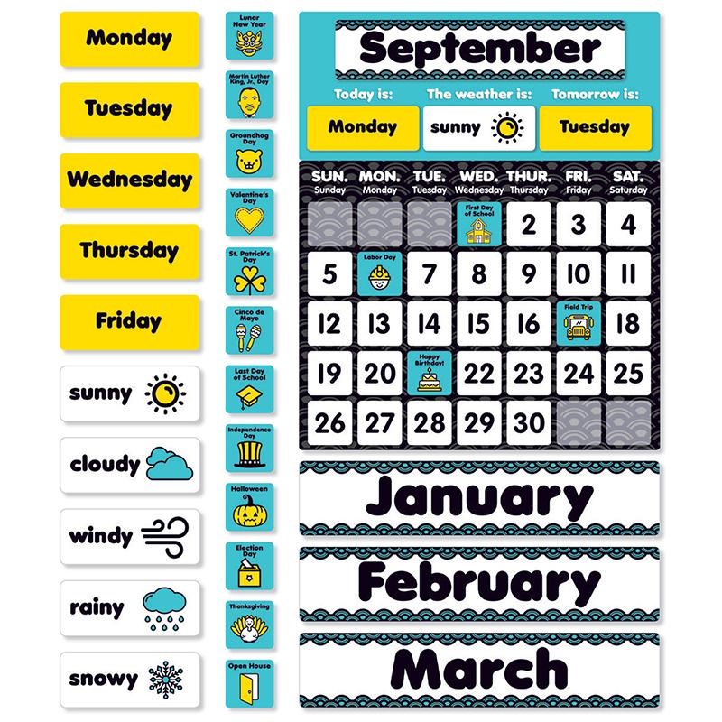 Aqua Oasis: Calendar Bulletin Board