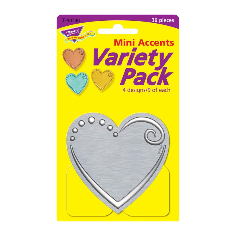 I ♥ Metal™ Hearts Mini Accents Variety Pack, 36 ct