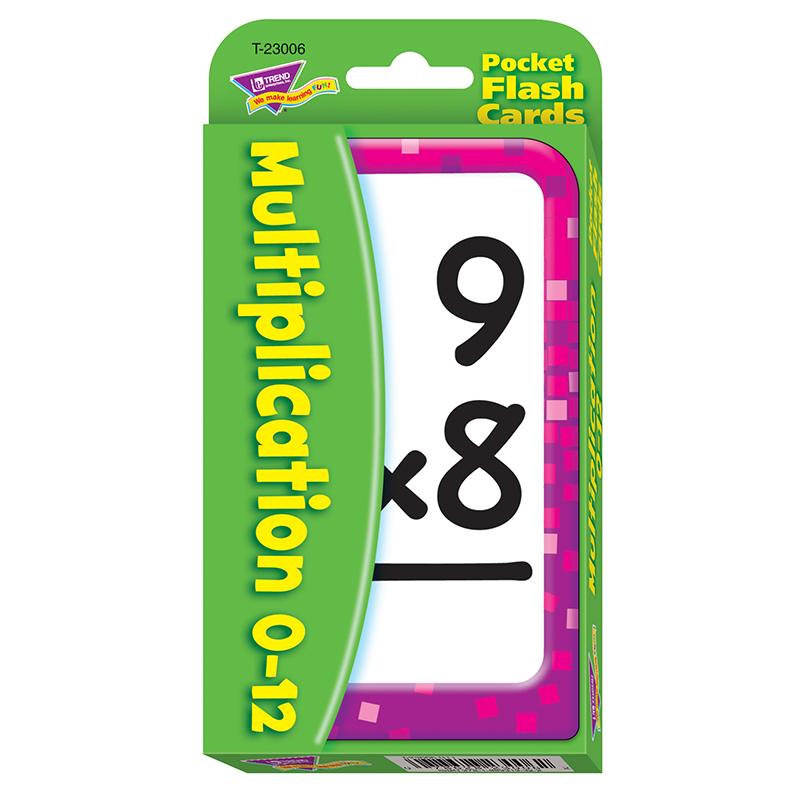 Multiplication 0-12 Pocket Flash Cards