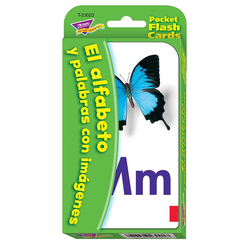 El Alfabeto y Palabras con Imágenes (SP) Pocket Flash Cards