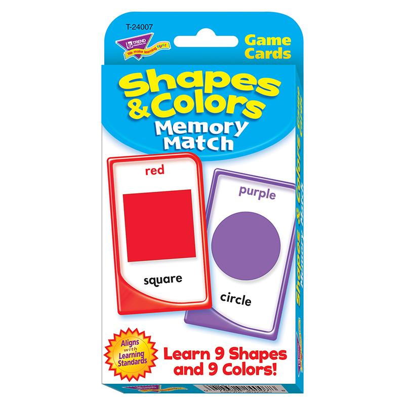 Shapes & Colors Memory Match Challenge Cards & Reg ;