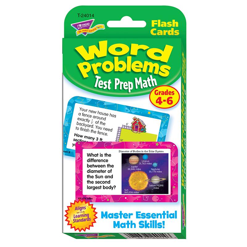 Word Problems Test Prep Math, Grades 4-6 Challenge Cards®