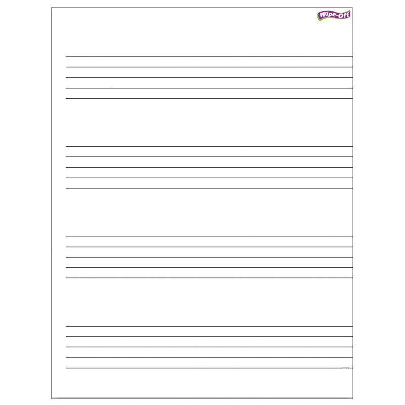 Music Staff Paper Wipe-Off® Chart, 17