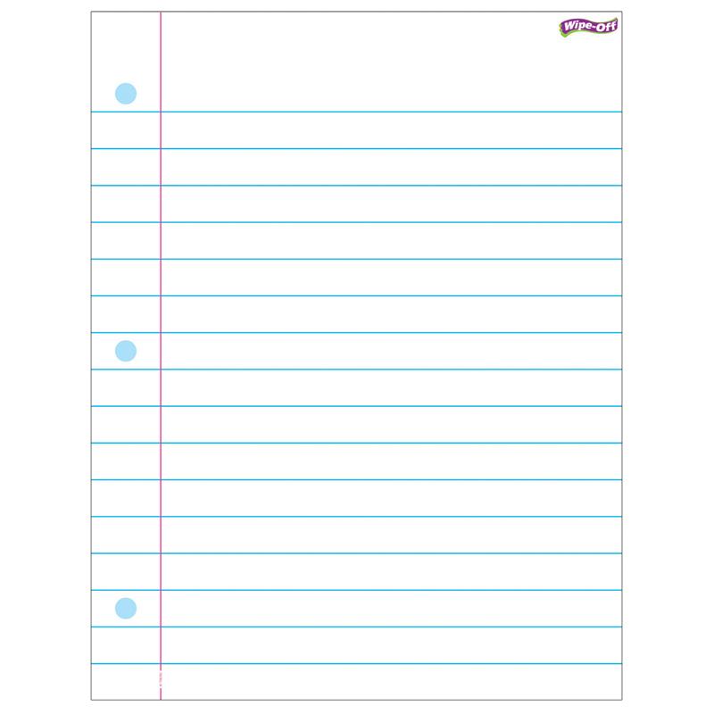  Notebook Paper Wipe- Off Chart, 17 