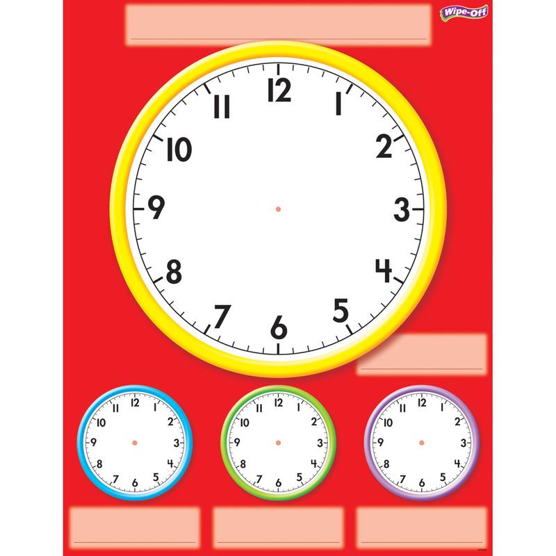 Clocks Wipe-Off® Chart, 17