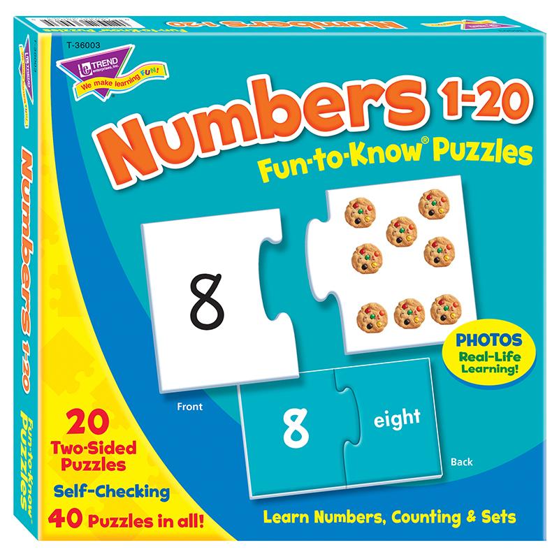  Numbers 1- 20 Fun- To- Know & Reg ; Puzzles