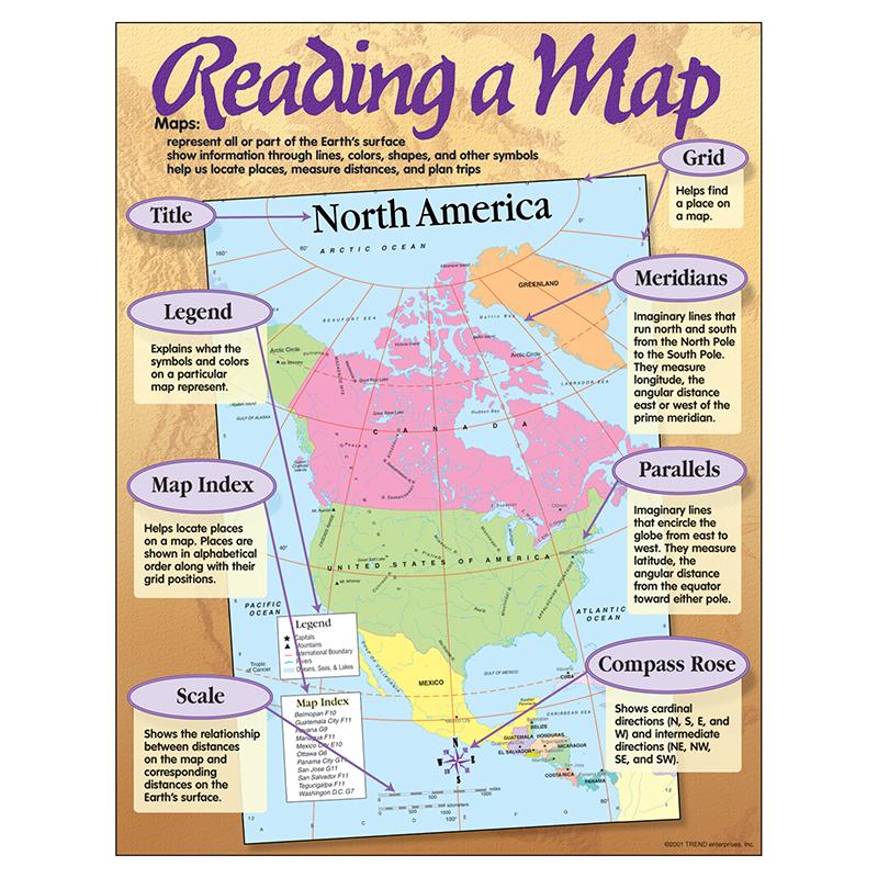 Reading a Map Learning Chart, 17