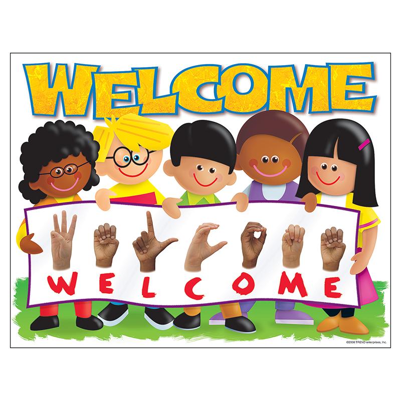 Sign Language Welcome TREND Kids Learning Chart, 17