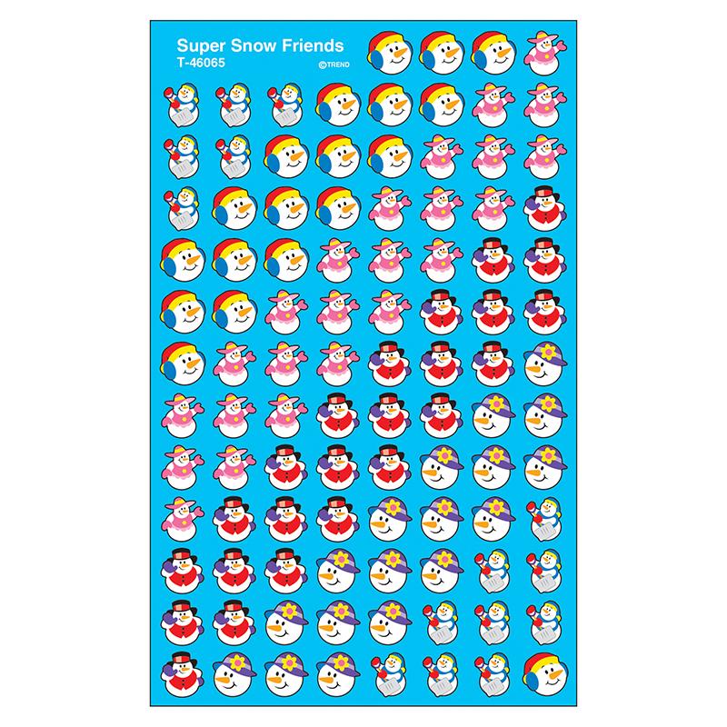 Super Snow Friends superShapes Stickers, 800 ct