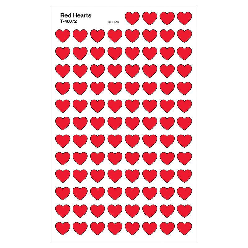 Red Hearts superShapes Stickers, 800 ct