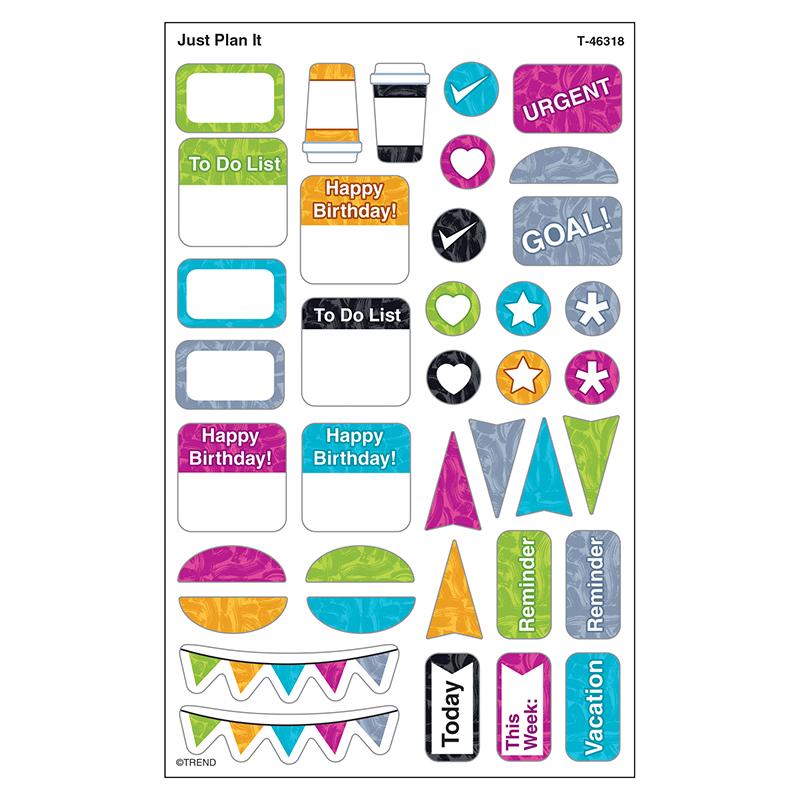 Color Harmony Just Plan It superShapes Stickers - Large, 304 Count