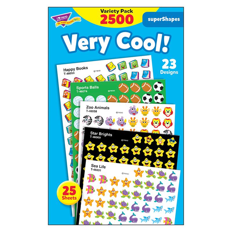 Very Cool! superShapes Stickers Variety Pack, 2500 ct