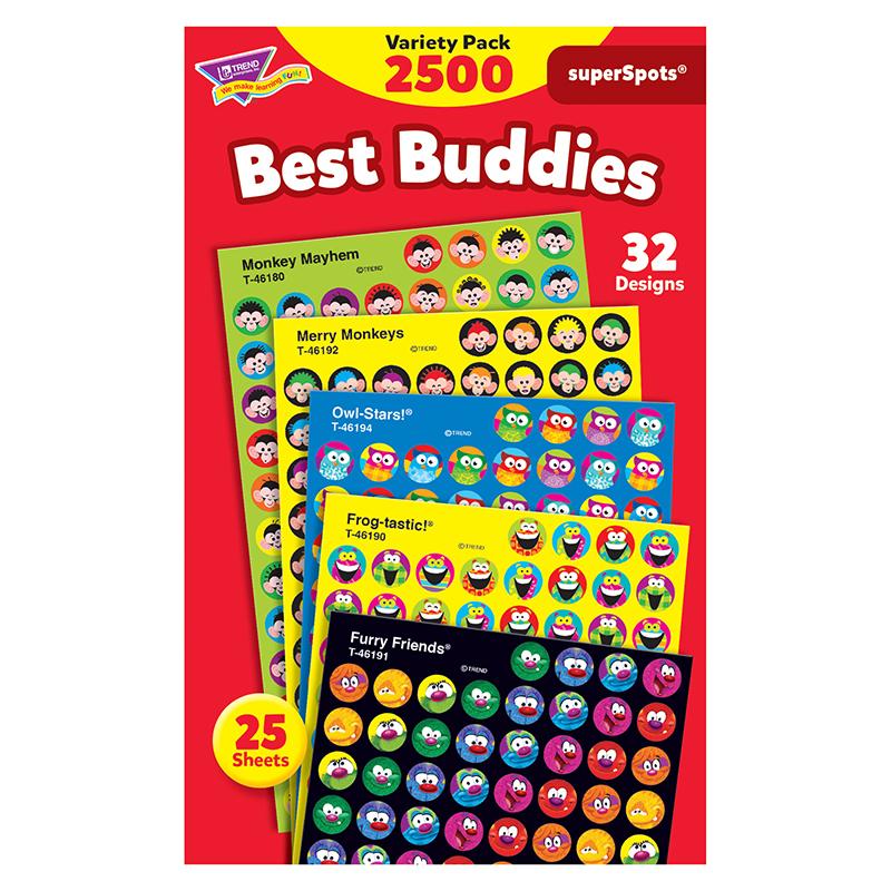 Best Buddies Collection superSpots® Variety Pack, 2500 ct