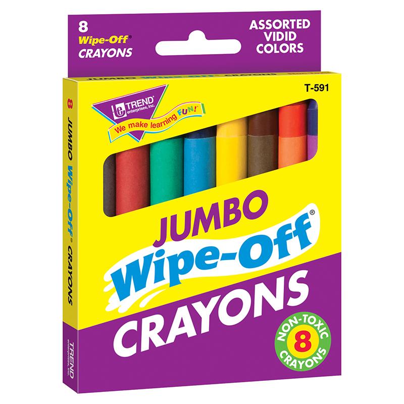 8-Pack Jumbo Assorted Wipe-Off® Crayons