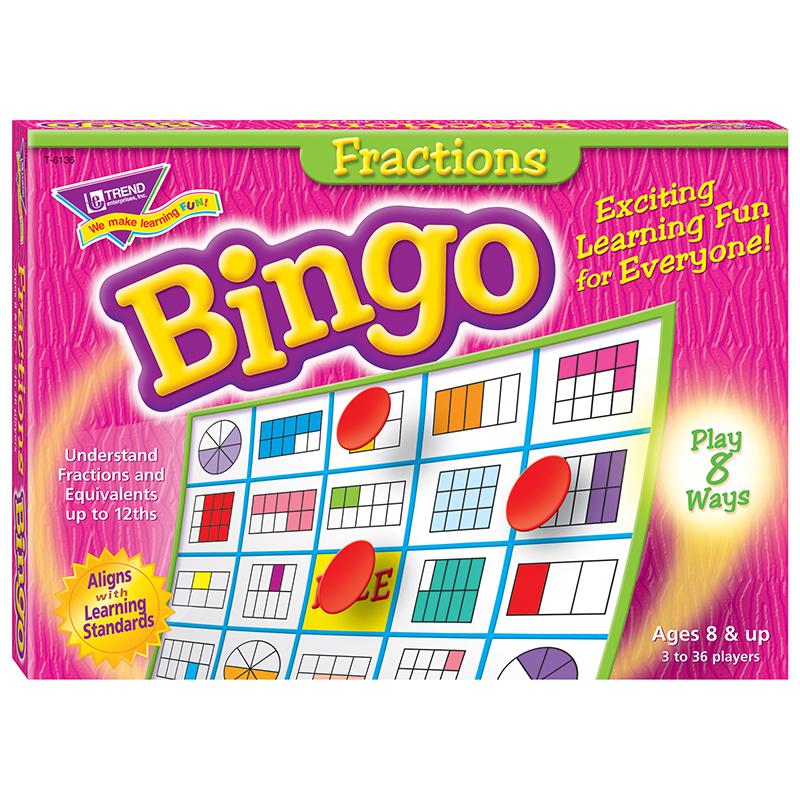 Fractions Bingo Game
